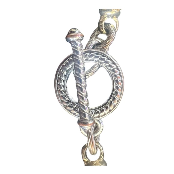 Pearl Bead Toggle Bracelet Gold Tone Wire Wrapped 7.5” EUC - Picture 5 of 7